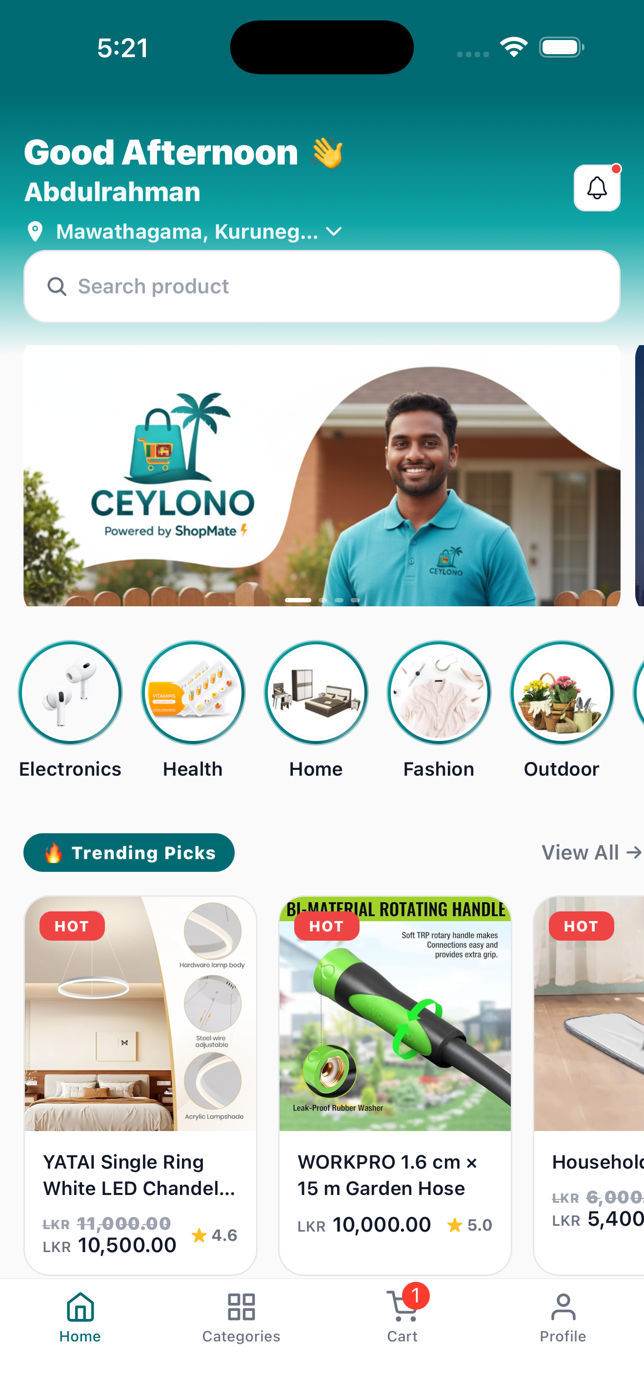 Ceylono App Mockup